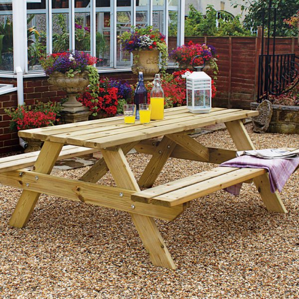 Appleton 6 Seater Picnic Bench - Image 5