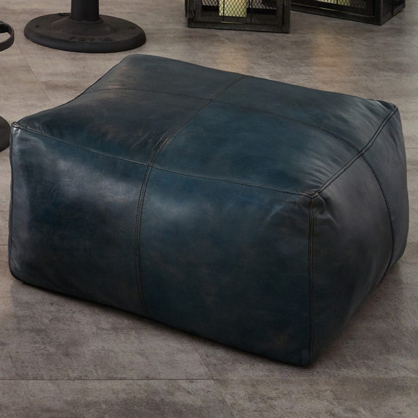 Marteli Leather Pouffe - Image 4