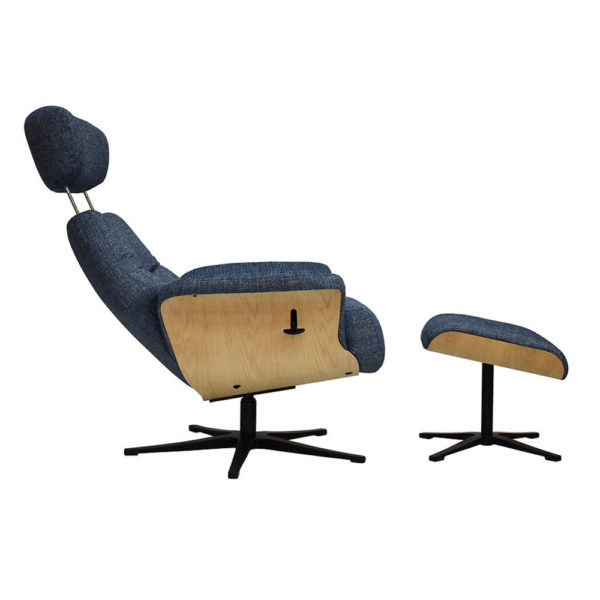 Borgue Swivel Recliner with Footstool - Image 4