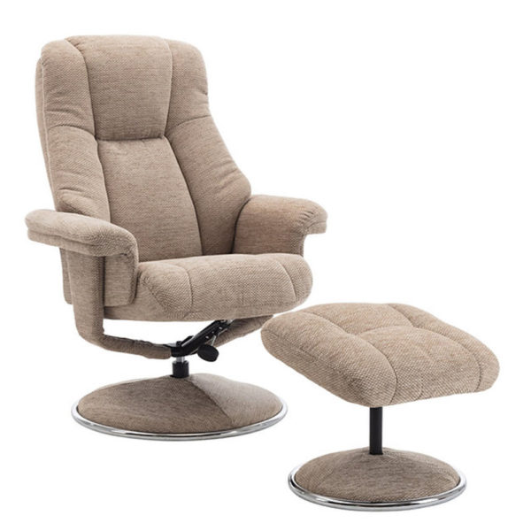 Denbigh Swivel Chair and Footstool - Image 3