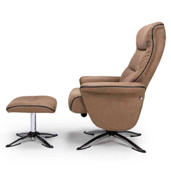 Thornton Swivel Recliner and Footstool - Image 2