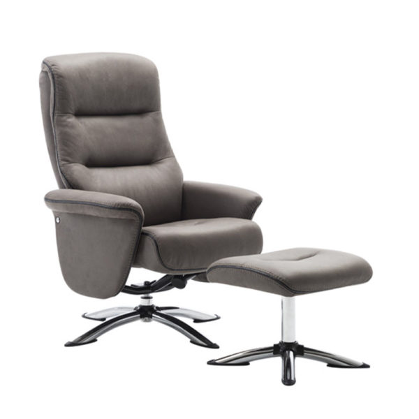 Thornton Swivel Recliner and Footstool - Image 5