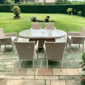 Capri 6 Seater Oval Dining Set