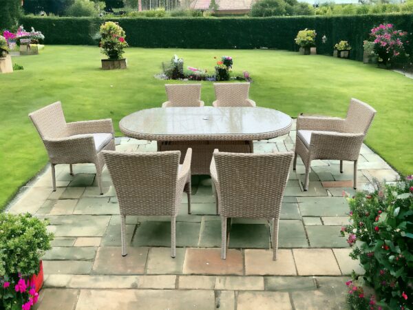 Capri 6 Seater Oval Dining Set