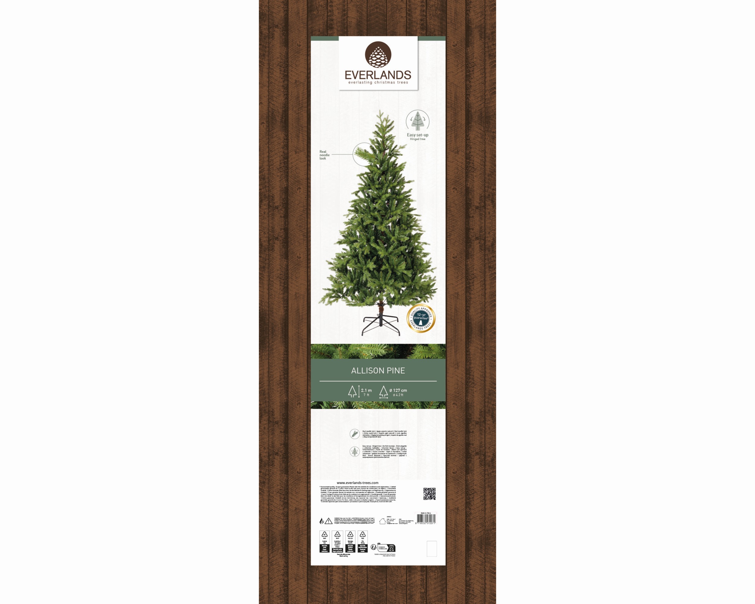 Allison Pine Green 210cm - Image 3